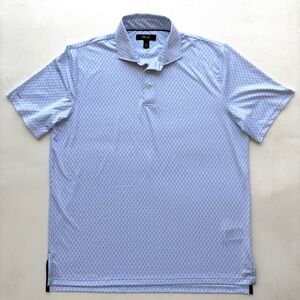 RLX Ralph Lauren Golf polo blue KNIT-POLO golf bag print size large